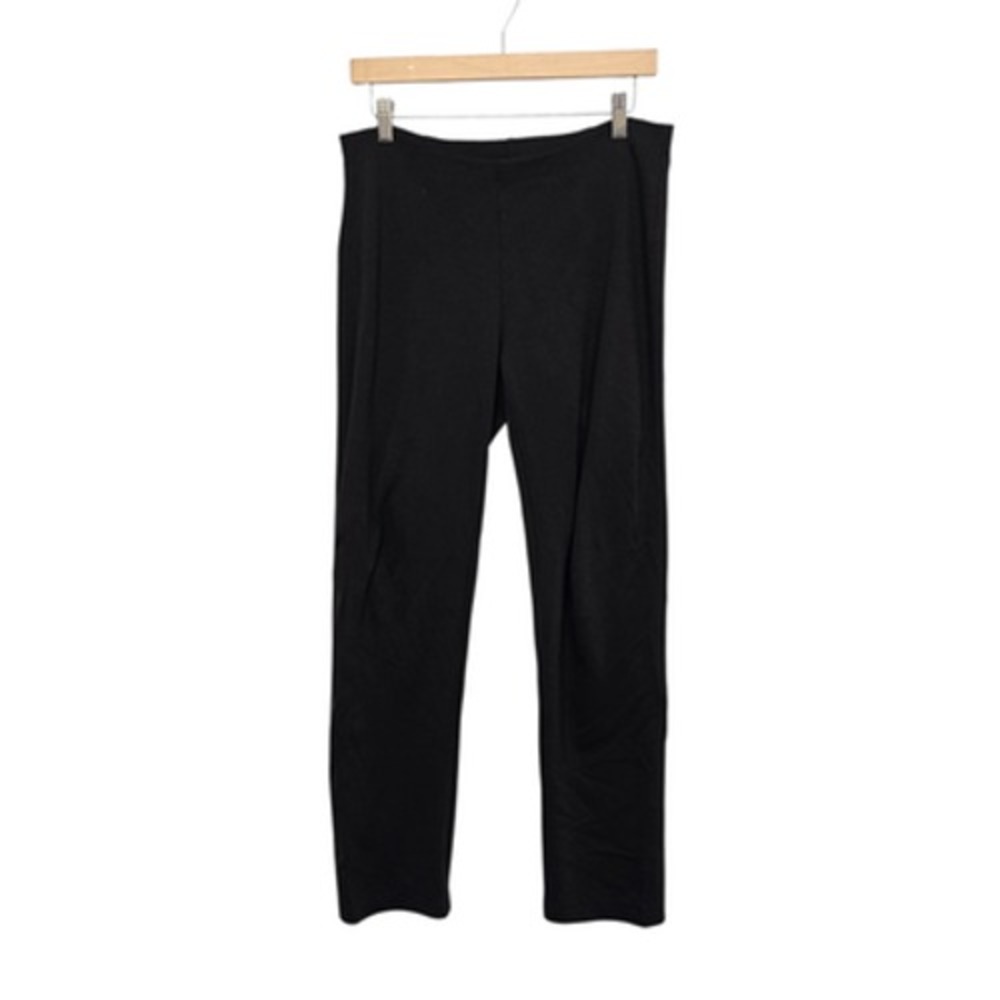 Eileen Fisher‎ Pants Womens Small Brown Pull On Stretch Straight Leg Knit Crepe